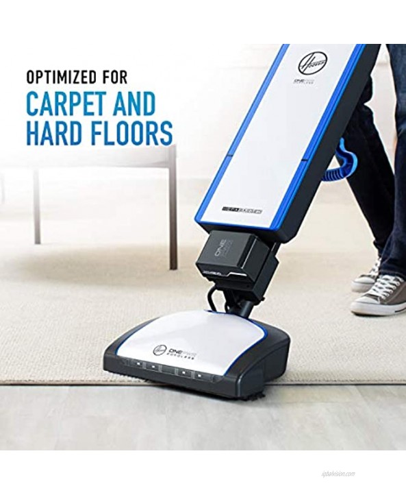 Hoover ONEPWR HEPA+ Cordless Bagged Upright Vacuum Cleaner Lightweight For Carpet and Hard Floor BH55500PC White