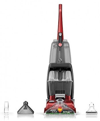 Hoover Red Power Scrub Deluxe Carpet Cleaner Machine Upright Shampooer with Storage Mat FH50150B