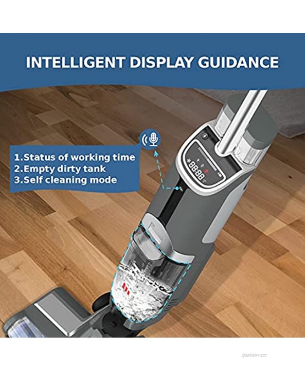 Wet Dry Vacuum Cleaner All in One Wet Dry Vacuum and Mop with Self Cleaning &LED Display STEALTH Lightweight Cordless Vacuum Cleaner Multi Surface Floor Cleaner Machine for Hard Floors and Area Rug