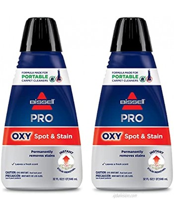 Bissell Professional Spot and Stain + Oxy Portable Machine Formula 2-Pack 20389 64 Fl Oz