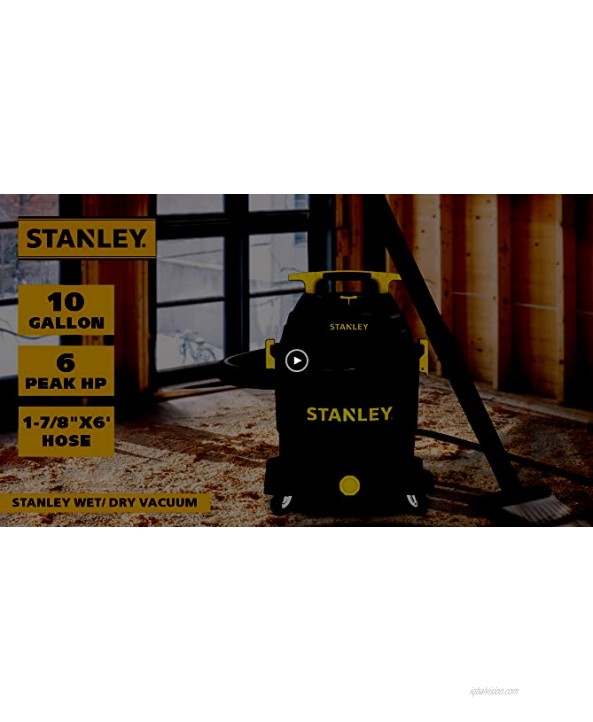 STANLEY SL18701P-10A Wet Dry Vacuum,10 Gallon 6.0 Peak HP 10Gallon Black