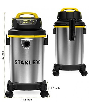 Stanley Wet Dry Vacuum 4 Gallon 4 Horsepower Stainless Steel Tank