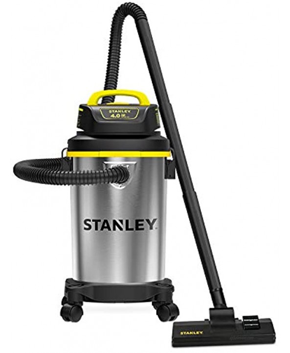 Stanley Wet Dry Vacuum 4 Gallon 4 Horsepower Stainless Steel Tank