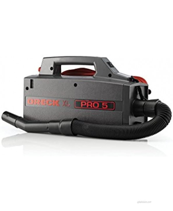 ORECK COMMERCIAL XL Pro 5 Super Compact Canister Bagged Vacuum Cleaner with Attachments Lightweight Carriable Portable Professional Grade 5 Pounds 30-Foot Long Cord BB900-DGR Black