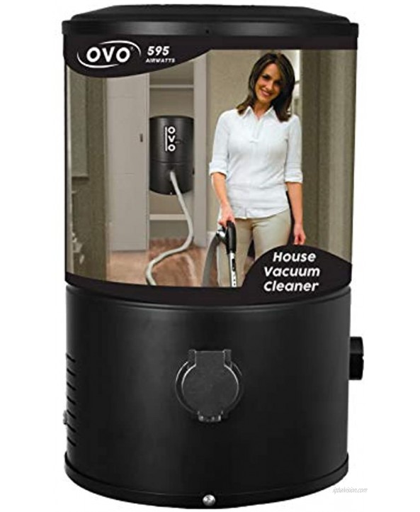 OVO 595 AW Portable vacuum system NO PIPING REQUIRED Easy to Move Lightweight Use with disposable filtration bags only Covers up to 1600 sq.ft 18L or 4.75gal with 40 ft Deluxe Access