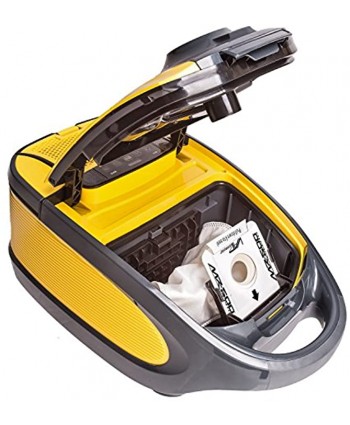 Vapamore MR-500 Vento Canister Vacuum.1400 Watts of Cleaning Power Powerful Adjustable Electric Floor Head LED HeadLight Includes 6 Hepa Dust Bags HEPA Exhaust Filter,  Retractable Cord 10 Tools Unlimited Uses