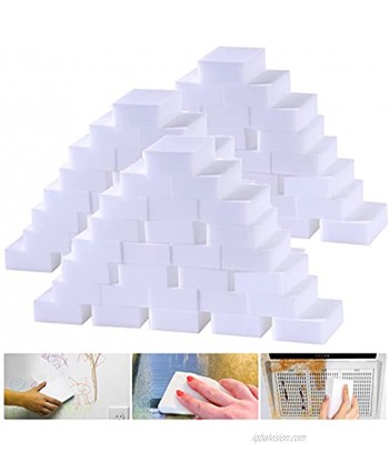 100 Pack Magic Cleaning Sponges Eraser in Bulk Extra Durable,Multifunctional Melamine Sponge Foam Wall Baseboard Cleaner Kitchen Dish Scrubber Household Cleaning Tools for Bathtub Furniture,Bathroom