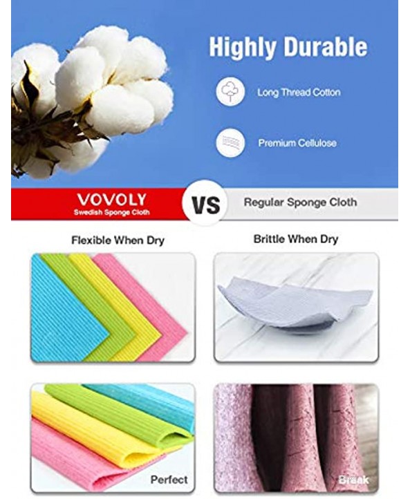 15-Pack Swedish dishcloths for Kitchen Cellulose Sponge Cloths Reusable Kitchen Towels Dish Cloth for Cleaning No Odor Absorbent Kitchen sponges Eco-Friendly Dish Towels Random Assorted Colors