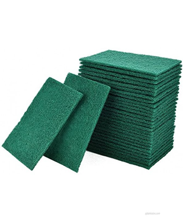 40 Pieces Cleaning Scrub Sponge Scouring Sponge Pads Non Scratch Pads for Kitchen Dishes Cleaning Green 5.9 x 3.94 Inches