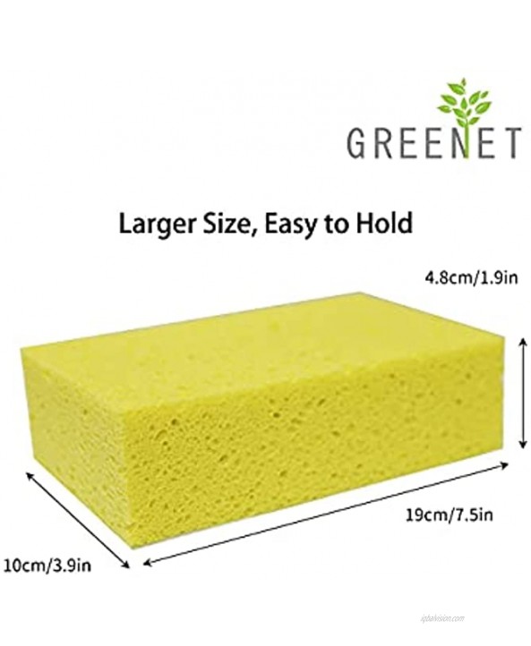 Car Wash Sponge Large Sponges Multi-use Scrub Cellulose Sponge For Car Kitchen And Cleaning 3 Pack Car Sponges Yellow Environmentally Safe Biodegradable by Greenet