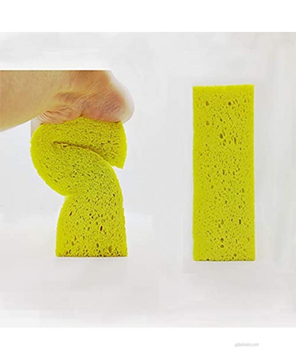 Car Wash Sponge Large Sponges Multi-use Scrub Cellulose Sponge For Car Kitchen And Cleaning 3 Pack Car Sponges Yellow Environmentally Safe Biodegradable by Greenet