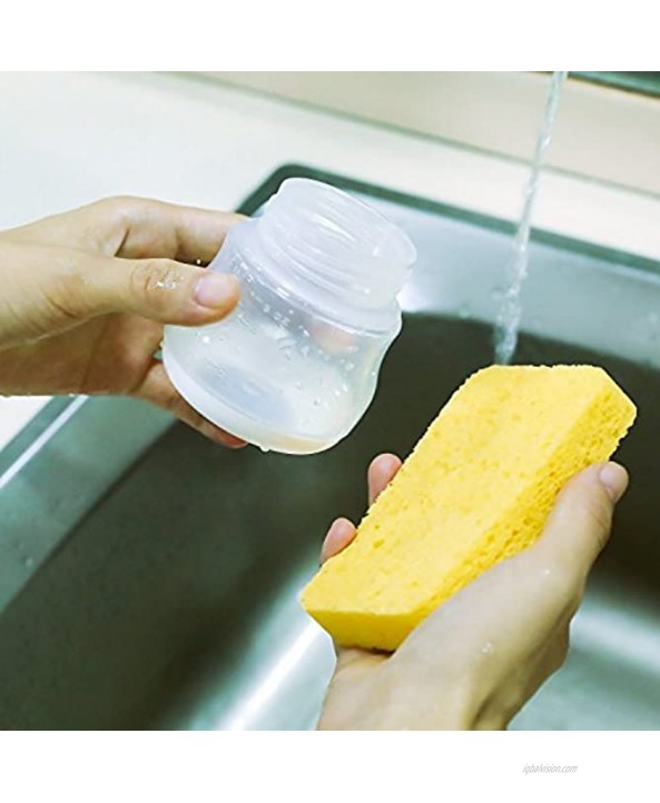 Chuangdi 12 Pieces Cleaning Scrubbing Sponge Kitchen Cellulose Dish Sponge for Removing Hard Dirt Oil Non-Scratch on Windows Non-Stick Pan Assorted Colors 1.5 cm in Thickness Rectangle