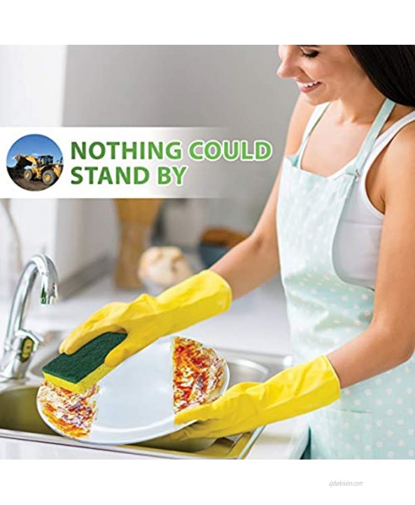 Cleaning Heavy Duty Scrub Sponge by Scrub-it Scrubbing Sponges Use for Kitchen Bathroom & More -6 Pack