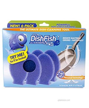 DishFish Lil Scrubber CP103-6 Multi-Purpose Cleaning Sponge 6-Pack