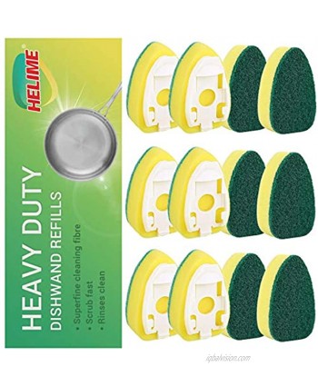 Dishwand Refills Sponges Heads Non Scratch Dish Wand Refill Replacement Heavy Duty Scrub Dots Brushes Dispenser Soap Dispensing Scrubbers Dishwashing Cleaner Supplies Kitchen Sink Dishwasher Tool