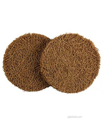 Green Roots Handmade Coconut Coir 6 Dish Pads and Utensil Scouring Scrubbers | 100% Natural Scratch Free Cast-Iron Safe Compostable Zero-Waste | 6 Scrubs