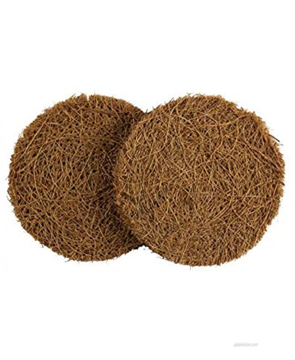 Green Roots Handmade Coconut Coir 6 Dish Pads and Utensil Scouring Scrubbers | 100% Natural Scratch Free Cast-Iron Safe Compostable Zero-Waste | 6 Scrubs