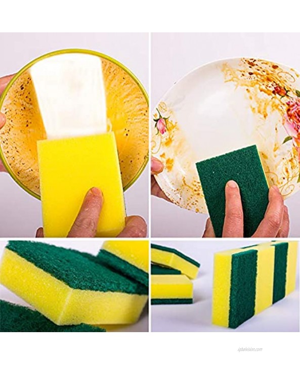 Kitchen Dishwashing Sponges Dual-purpose Non-Scratch Cleaning Scrub Sponges24 PCS