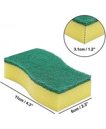 Klickpick Home Pack of 24 Scrubbing Sponge Dish Sponge Non Scratch Cleaning Scrub Sponges – Heavy Duty Sponge Double-Sided Sponge for Cleaning Plates Dishes & Removing Stains in Kitchen