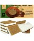 MaVita Biodegradable Natural Cleaning Kitchen Sponges 12 Pack Cellulose Eco Friendly Coconut Husk Scrubber for Dishes No Odor