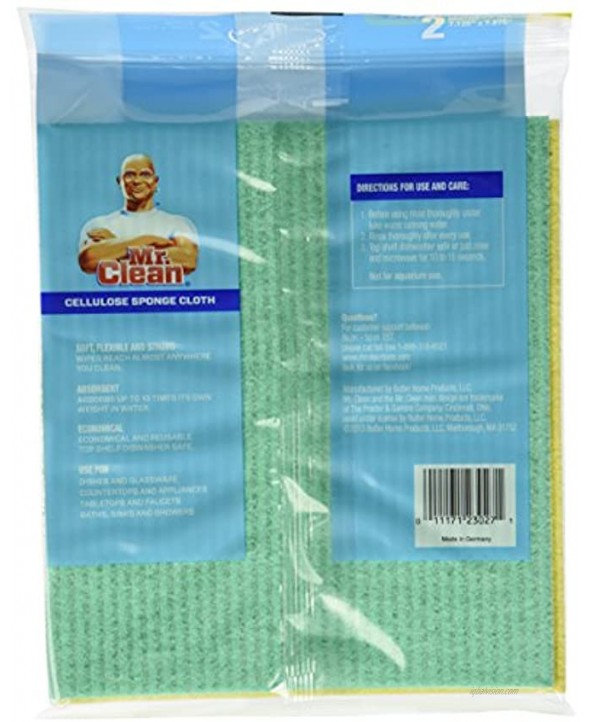 Mr Clean Cellulose Sponge Cloth 2 Cloths Per Pack Pack of 4
