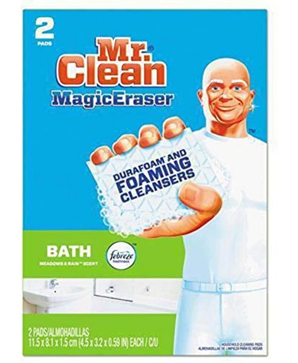 Mr. Clean PAG27141 Magic Eraser Bathroom Scrubber 2 per Box White