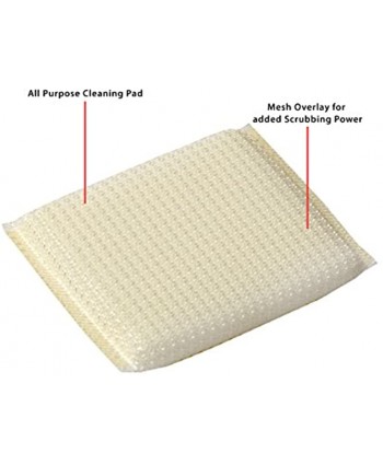 Multi-Purpose Scouring Pad by Scrub-It Non-Scratch Cleaning Dobie Pads for Pots Pans Dishes Utensils & Non-Stick Cookware Sponge Scrubbers Use for Kitchen Bathroom & More 2 Pack x3 Total 6