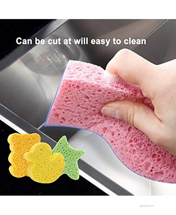 Non-Scratch Compressed Cellulose Sponges for Kitchen,Bathroom -12 Pack for Dish Washing