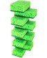 Okleen Green Multi Use Scrub Sponge. Made in Europe. 9 Pack 4.3x2.8x1.4 inches. Odorless Heavy Duty and Non Scratch Fiber. Best Durable Delicate Porous Non Cellulose Kitchen Sponges and Scrubbers