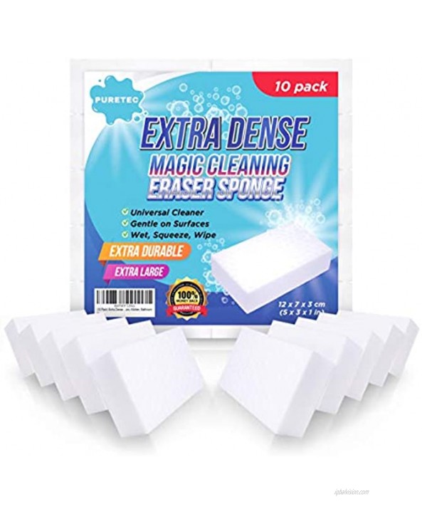 Puretec Extra Dense Magic Cleaning Eraser Sponges 10 Pack