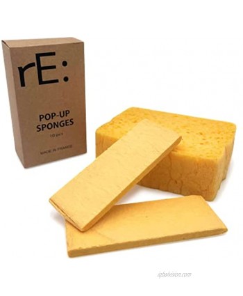 rE: Pop Up Sponges 10Pk for dishwashing Made from vegetable cellulose Plastic Free Biodegradable Eco-friendly