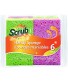 SCRUBIT Cellulose Scrub Sponge Kitchen Cleaning Sponges for Dishes ,Pans ,Pots & More- 6 Pack Dishwashing Sponges Colors May Vary