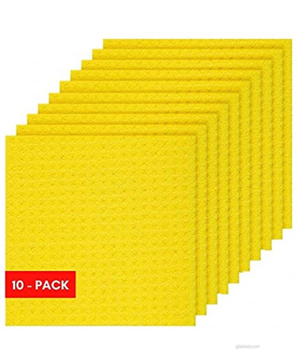 Sponge Cloth Swedish Dishcloth Cellulose Reusable 10-sponges in Pack.