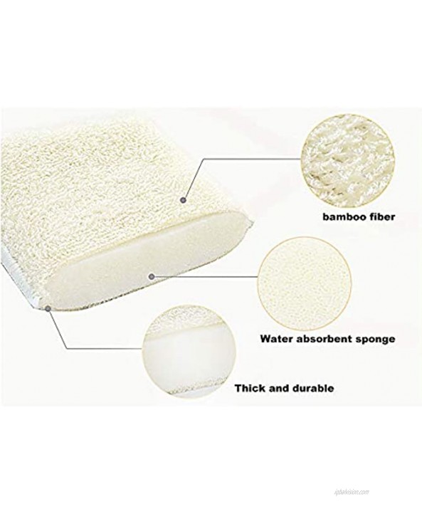 UKEENOR Natural Bamboo Sponges Kitchen Cleaning Sponges Dish Sponges Reusable Dish Washing Sponges Super Absorbent 6 Packs
