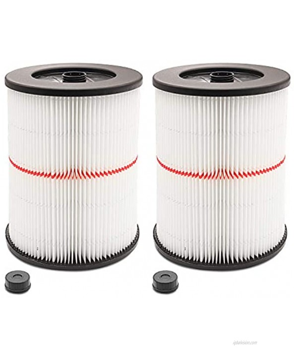 2 Pack Cartridge Filter for Craftsman 17816 9-17816 Wet Dry Air Filter Replacement Part fit 5 6 8 12 16 32 Gallon & Larger Vacuum Cleaner