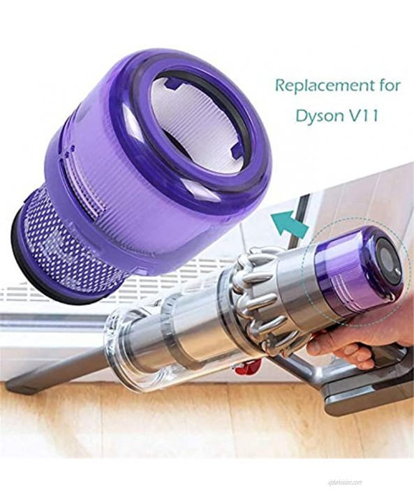 2 Pack Filters Replacement for Dyson Cordless Vacuum V11 V11 Torque Drive V11 Animal Dyson V11 Filter Replacement Part HEPA Replace Part No. 970013-02