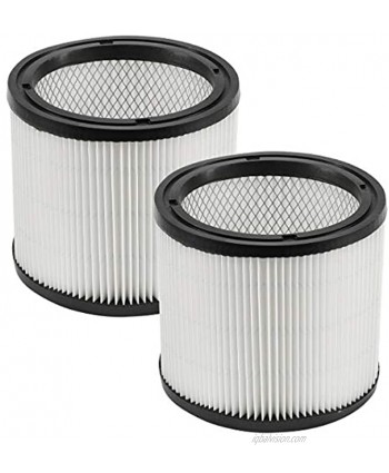 DerBlue 2pcs Replacement Filter Compatible with Shop-Vac 90304 90350 90333 fits Most Wet Dry Vacuum Cleaners 5 Gallon and Above