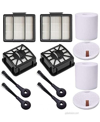 HIMrHEPA Filter Replacement for Shark IQ R101 R101AE RV1001 RV1001AE UR1005AE Vacuum2 Hepa Filters+2 Base Filters+2 Foam Filters+4 Side Brushes Compare to Part # 106KY1000AE