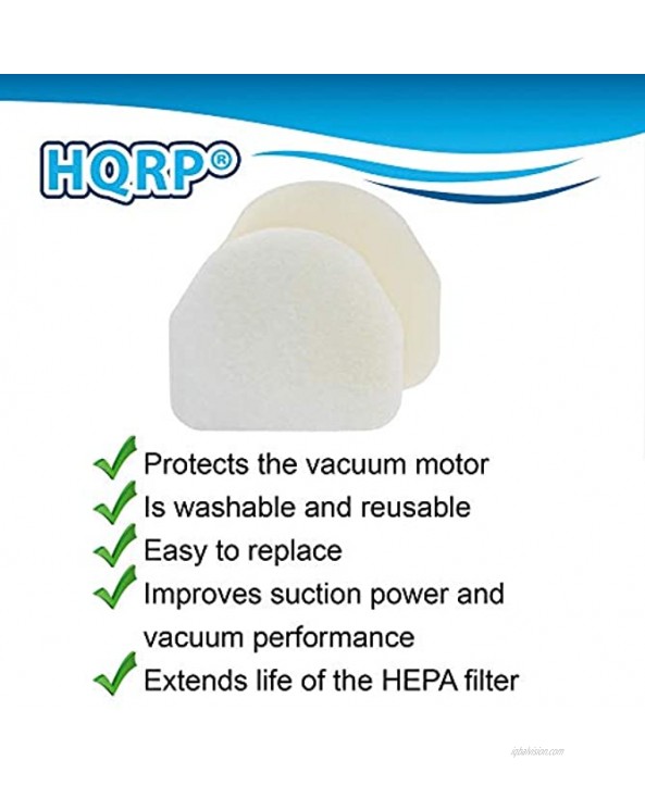 HQRP 2-pack Foam & Felt Filter Kit fits Shark Navigator NV100 NV100 26 NV105 NV106 UV300 UV300 26 Upright Vacuum Cleaner