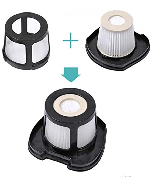 KEEPOW Vacuum Filter Replacement for Bissell Pet Hair Eraser Hand Vac. 2284W 2390 2389 2390A Compare to Part # 1614212 1614203 & 1614204 2-Pack