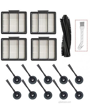 Lemige 16 Pack Replacement Filter & Side Brush for Shark ION Robot Vacuum R85 RV850 S86 S87 S88 R71 R72 R75 RV761 RV771 RV871 AV751 AV752 AV753 1 Main Brush 4 Filters 10 Side Brushes 1 Clean Brush