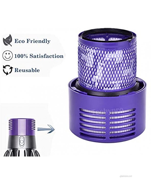 Techypro 2-Pack Replacement Parts V10 Filter for Dyson Cyclone V10 Animal Absolute Motorhead Total Clean Compare to Part # 969082-01