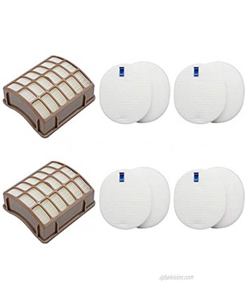 Vacuum Filters Replacement Set for Shark Navigator Rotator Professional NV70 NV71 NV80 NVC80C NV90 NV95 UV420 Compare to Part # XHF80&XFF80 2 Post Filters + 4 Foam Filters + 4 Felt Filters