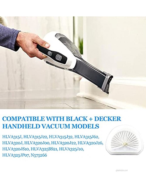 VLPF10 Replacement Filter for Black and Decker Dustbuster Hand Vacuum Replace Model # HLVA315J HLVA320J00 N575266 4 Pack