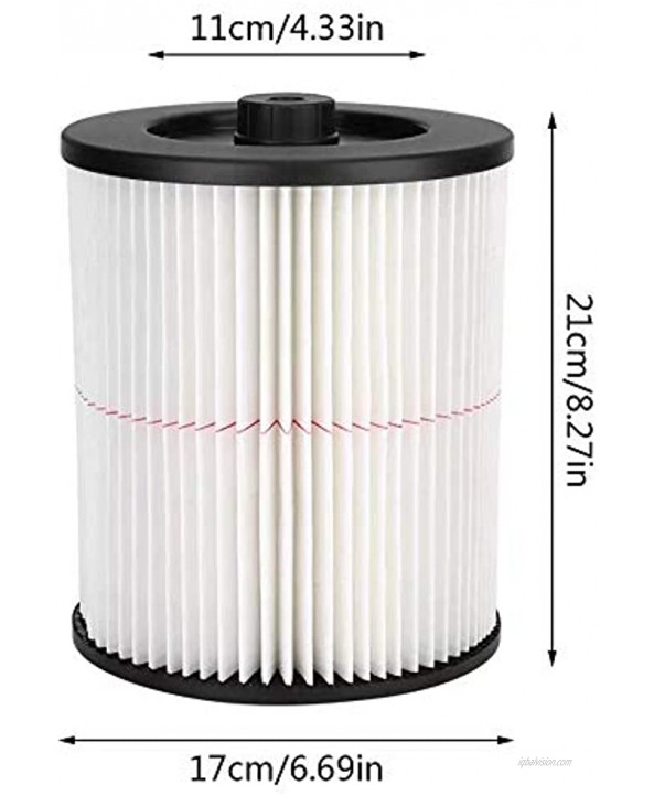 1 Pack VF4000 Vacuum Cleaner Red-Stripe Filter Replacement For Craftsman Cartridge Part# 9-17816 Fits 5 6 8 12 16 32 Gallon Large Wet Dry Shop Vacs