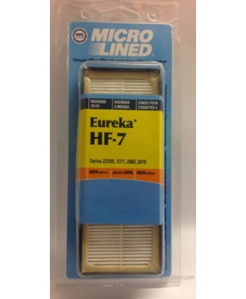 DVC Brand Micro Lined Eureka HF-7 HEPA Vacuum Filter Series 2270B 2271 2900 2970 No. 471038