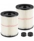 isinlive 2 Packs 9-17816 Red Stripe Vacuum Cartridge Filter Replacement Compatible with Craftsman Wet Dry Shop Vacs 5 6 8 12 16 32 Gallon & Larger