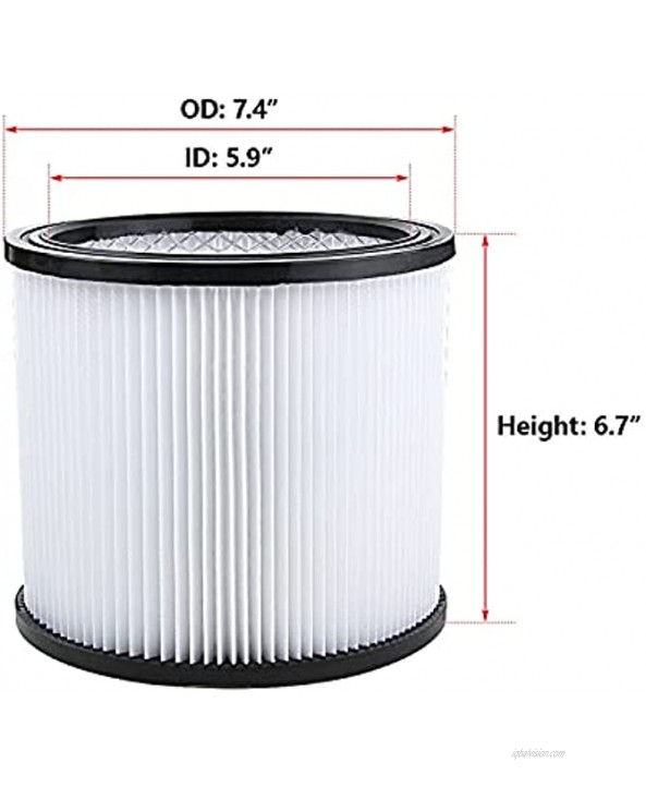 Kiviman Replacement Filter Compatible With Shop Vac 90350 90333 90304 Vacuum Cleaners
