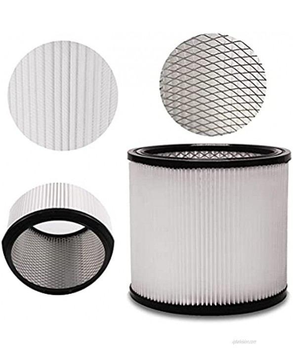 KLEAN AIR 90304 Replacement Cartridge vacuum filter 90304 90350 90333 Type U Compatible with Shop Vac Wet Dry Vacuum cleaners—90304 white 1pack
