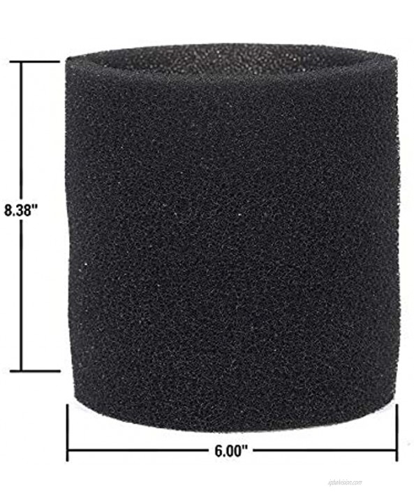 MULTI FIT Wet Vac Filter VF2001 Foam Sleeve Filter for 5 Gallon and Larger Shop-Vac Branded Wet Dry Shop Vacuum Cleaners